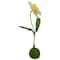 19" Green, Yellow & Pink Spring Floral Tabletop Decoration